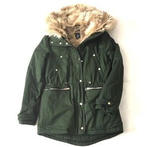 Zara Green Winter Jacket, Like New, XS